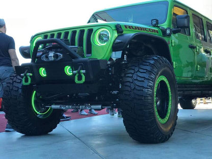 Oracle Jeep Wrangler JK 07-17 LED Waterproof Halo Kit - ColorSHIFT w/o Controller