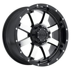17x9 Gear Off Road 726M Big Block Black MachinedWheel 5x5 (-12mm)