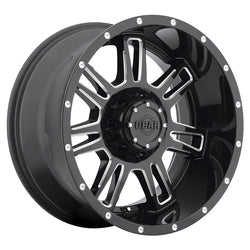 18x9 Gear Off Road 737BM Challenger Gloss Black Milled Wheel 6x135 (18mm)