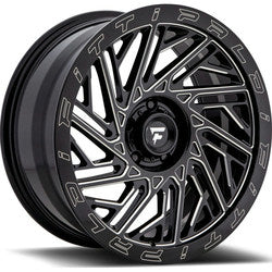 20x9 Fittipaldi Offroad FTF05 X-Trail Black Milled Wheel 5x5 (6mm)