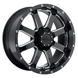 20x9 Gear Off Road 726MB Big Block Gloss Black Milled Wheel 6x135 (0mm)