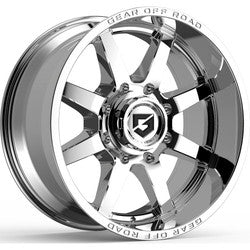 20x9 Gear Off Road 762C Pivot Chrome Plated with Lip Logo Wheel 6x5.5 (18mm)