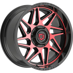 20x10 Gear Off Road 761MBR Ratio Black Machined W/Red Tint Wheel 8x6.5 (-19mm)