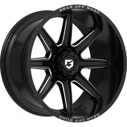 20x9 Gear Off Road 765BM Gloss Black with Milled Wheel 6x135/6x5.5 (18mm)