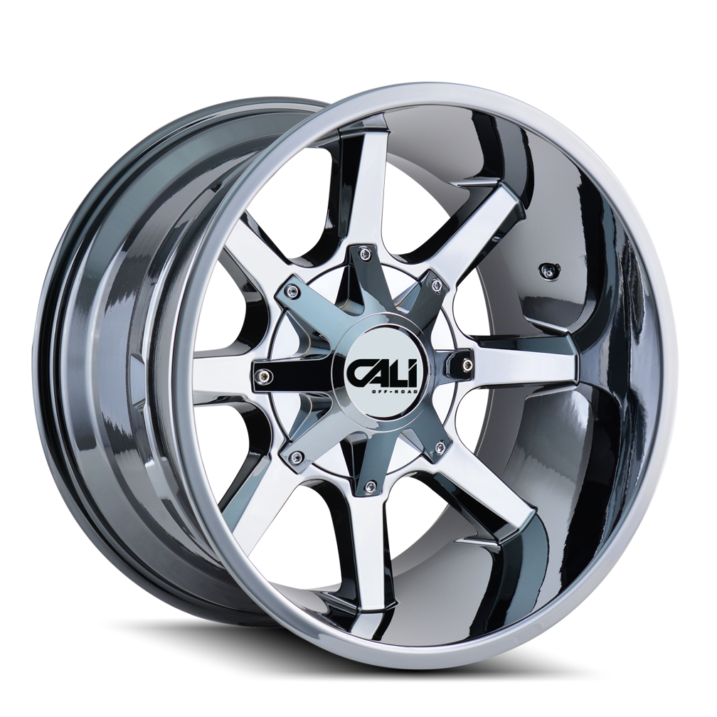 22x12 Cali Off-Road Busted Chrome Wheel 8x6.5/8x170 (-44mm)