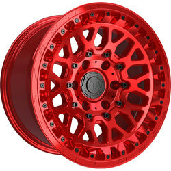 17x9 TIS 555MRT Gloss Red Tinted Clearcoat Wheel 5x5 (-12mm)