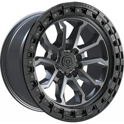 20x9 TIS 556AB Satin Anthracite With Black Simulated Bead Ring Wheel 6x5.5 (0mm)