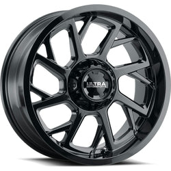 20x10 Ultra 120BK Patriot Gloss Black with Clear Coat Wheel 5x5 (-25mm)