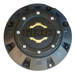 CAP-6C-M14-GC G/A BLK COVERED-LUG CAP W/GOLD COGS FOR 5&6 LUG