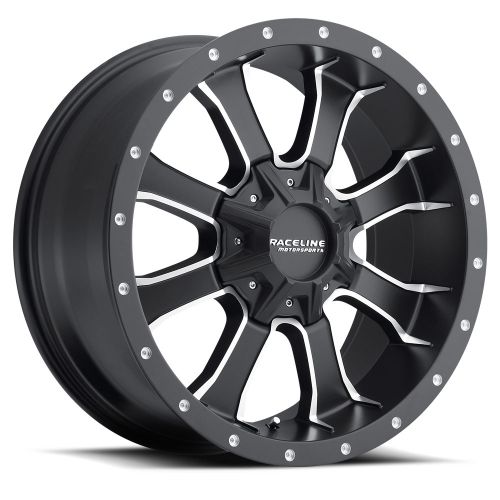 18x9 Raceline 927M Mamba Black/Machined Wheel 6x120/6x5.5 (-12mm)