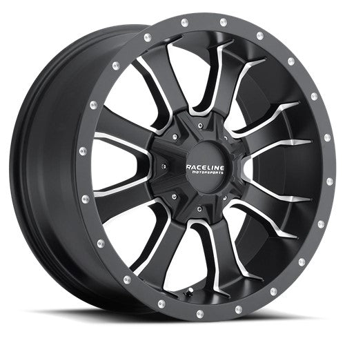 18x9 Raceline 927M Mamba Black & Machined Face Wheel Blank (18mm)