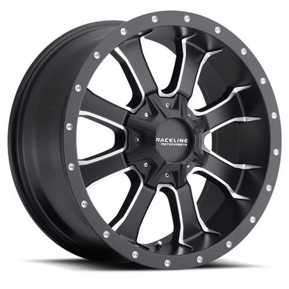 20x9 Raceline 927M Mamba Black/Machined Wheel 5x4.5/5x5 (0mm)