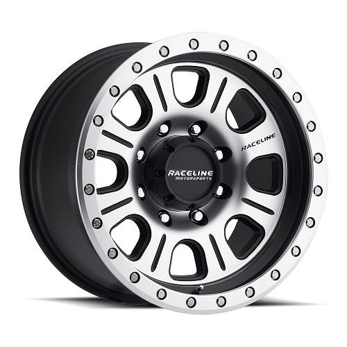 17x9 Raceline 928M Monster Black/Machined Wheel 5x5 (-12mm)