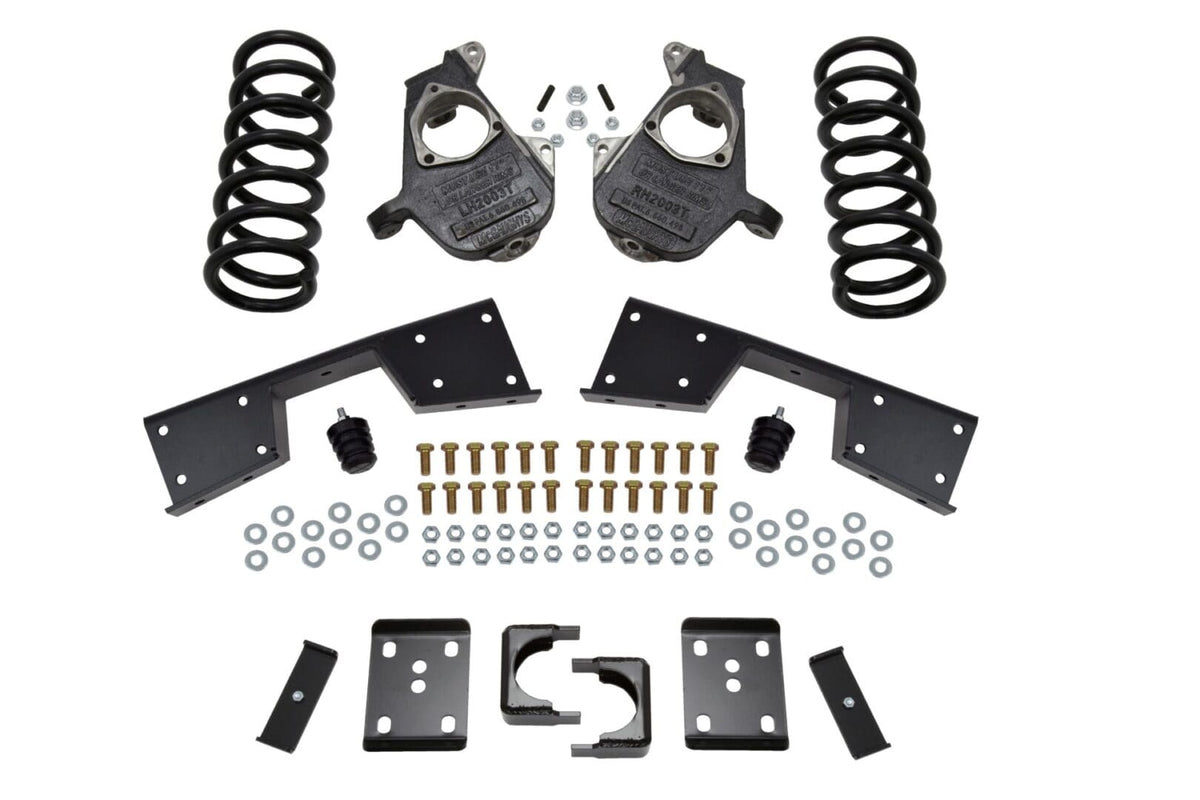 McGaughy's 4/6 Inch Spindle/Flip Kit Lowering Kit 1999-2000 Silverado/Sierra 1500 2WD Extended/Crew Cab with C-Style Spindles