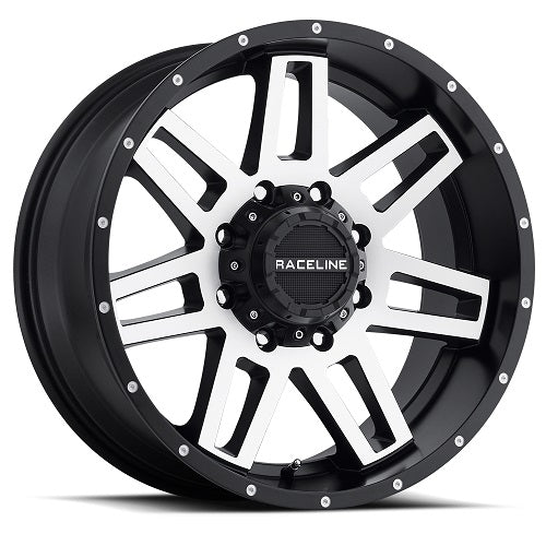 20x9 Raceline 931M Injector Satin Blk/Machine Wheel 5x4.5/5x5 (0mm)