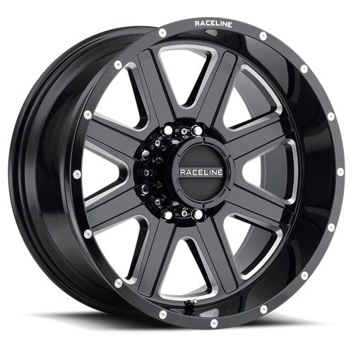 17x9 Raceline 940M Hostage Black & Machined Face Wheel 6x5.5 (0mm)