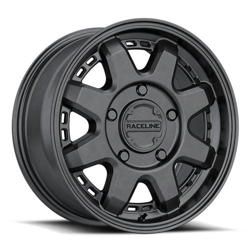 17x7.5 Raceline 947B Scout Van Satin Black Wheel 5x130 (50mm)