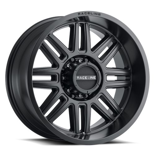 18x9 Raceline 948B Split Satin Black Wheel 8x180 (-12mm)