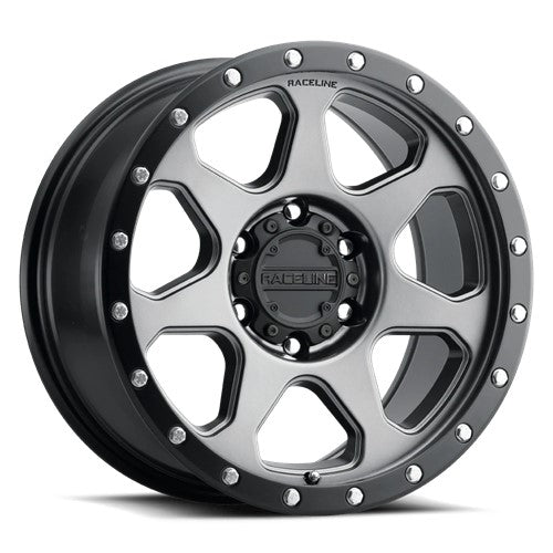 17x8.5 Raceline 949G 7X Gunmetal Wheel 6x5.5 (0mm)