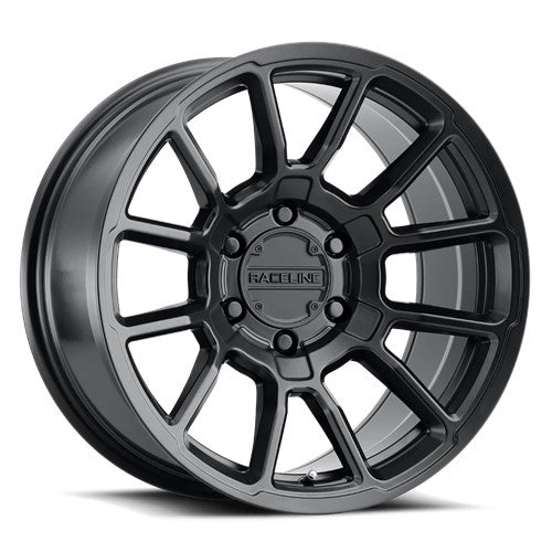 17x8.5 Raceline 950B Gauge Satin Black Wheel 5x5 (18mm)