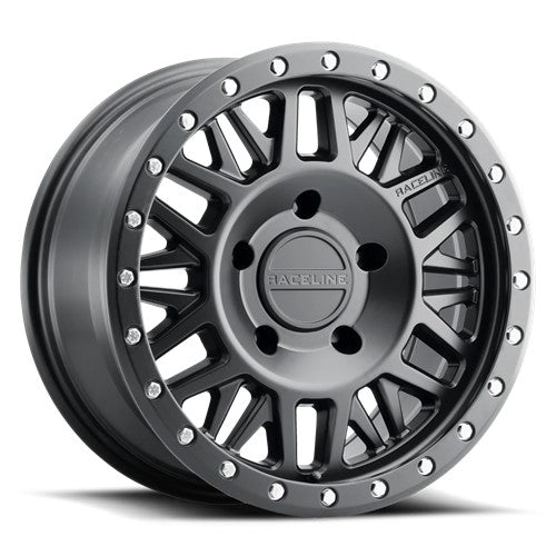 17x9 Raceline 951B Ryno Satin Black Wheel 8x6.5 (-12mm)