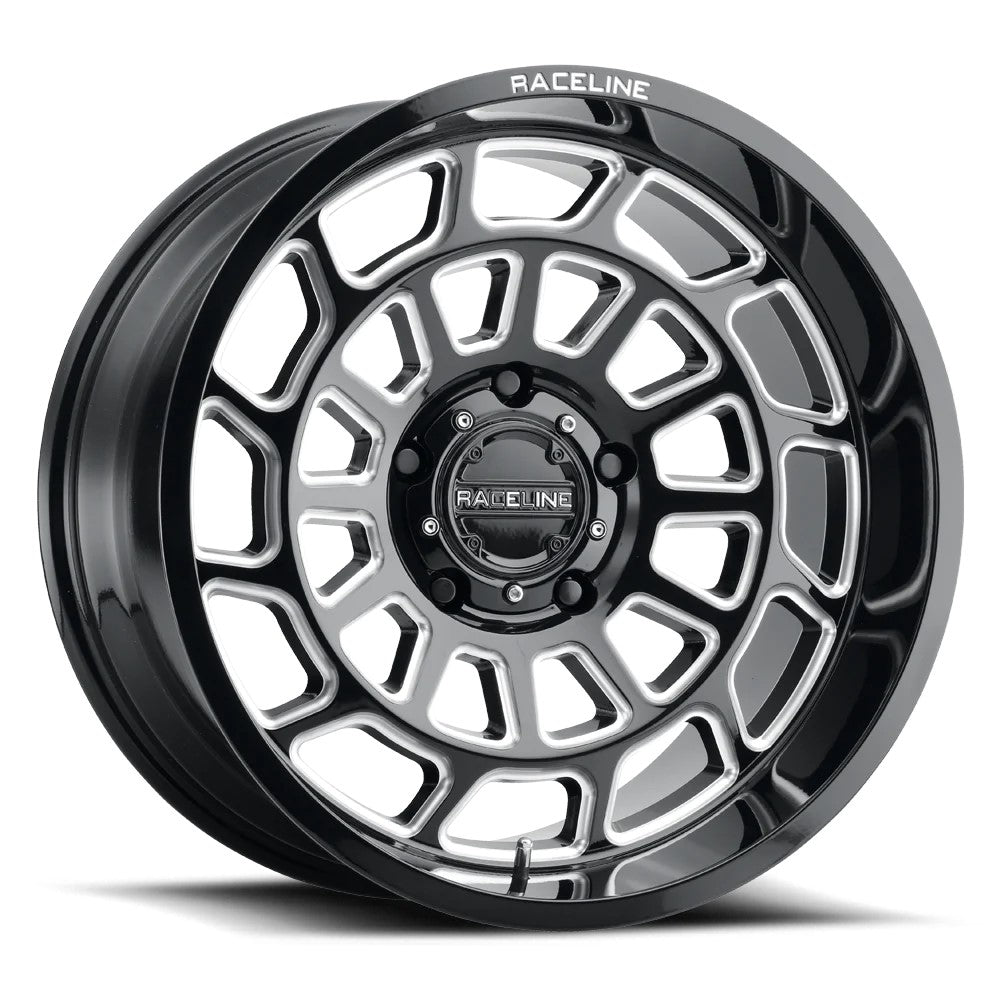 20x10 Raceline 955M Warp Gloss Black Milled Wheel 5x5 (-19mm)