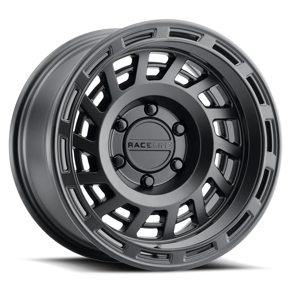 17x8.5 Raceline 957B Halo Satin Black Wheel 6x120 (0mm)