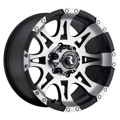 16x8 Raceline 982 Raptor Black/Machined Wheel 5x5 (0mm)