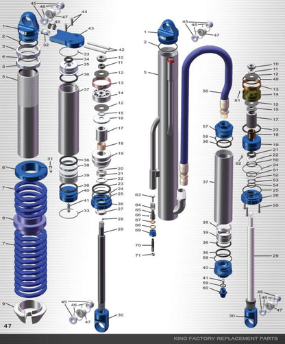 King Shocks PR 2.5 X 18 Smoothie Hose Reservoir