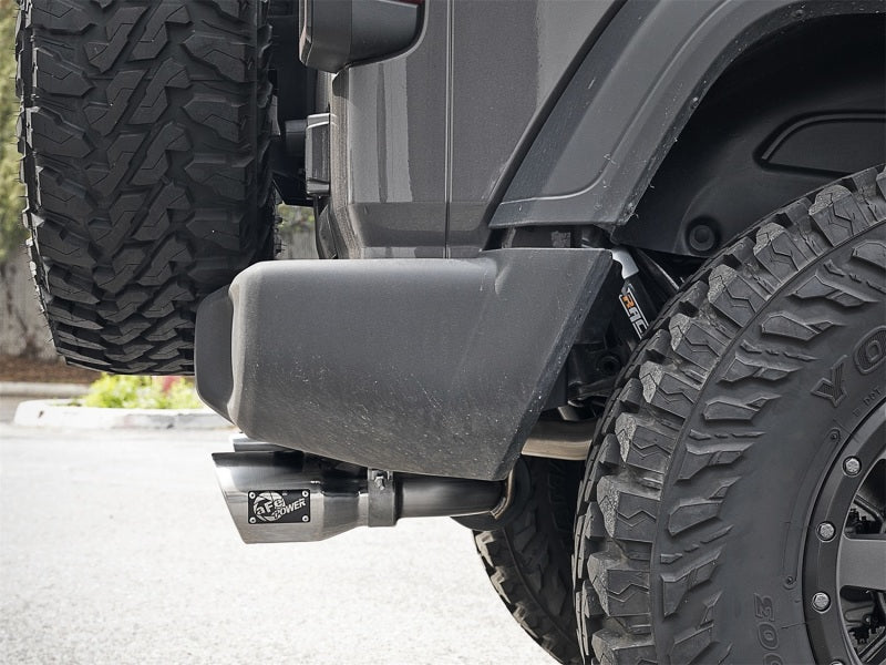 aFe Rebel Series 2.5in 304 SS Cat-Back Exhaust w/ Polished Tips 2018+ Jeep Wrangler (JL) V6 3.6L