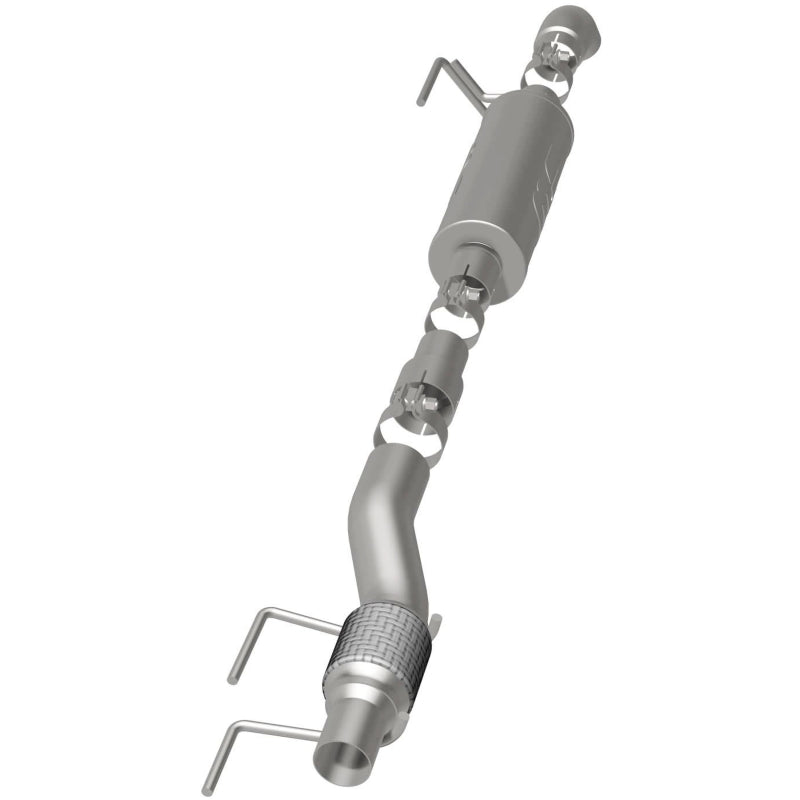 MagnaFlow Cat-Back, SS, 2.5/3in, Turn Down In Front Rear Tire 2015 Ford F150 2.7L V6T Ext Cab