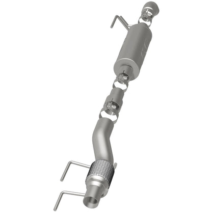 MagnaFlow Cat-Back, SS, 2.5/3in, Turn Down In Front Rear Tire 2015 Ford F150 2.7L V6T Ext Cab