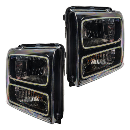 Oracle 05-07 Ford F-250/350 SMD HL - Black - ColorSHIFT w/ Simple Controller