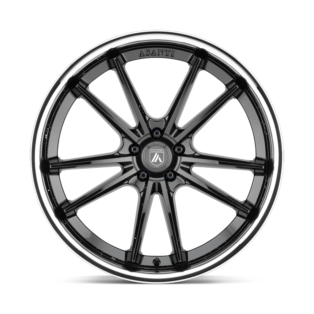 20x9 Asanti Black ABL-23 Sigma Gloss Black Chrome Lip Wheel 5x112 (25mm)