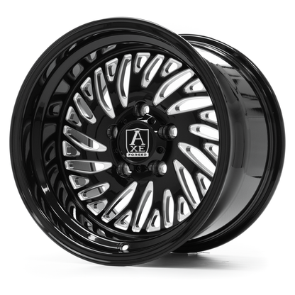 15x10 Axe AF10 Gloss Black Milled FORGED UTV LEFT DIRECTIONAL Wheel 5x4.5 (0mm)