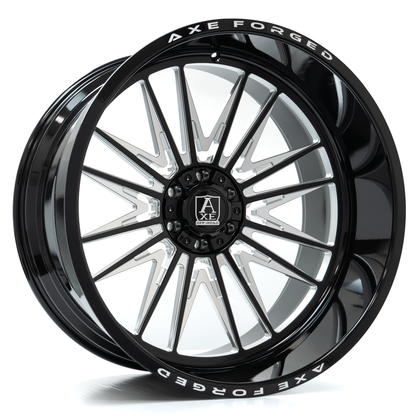 26x14 Axe Wheels AF12 Gloss Black Milled FORGED Wheel 5x5-5x5.5 (-76mm)