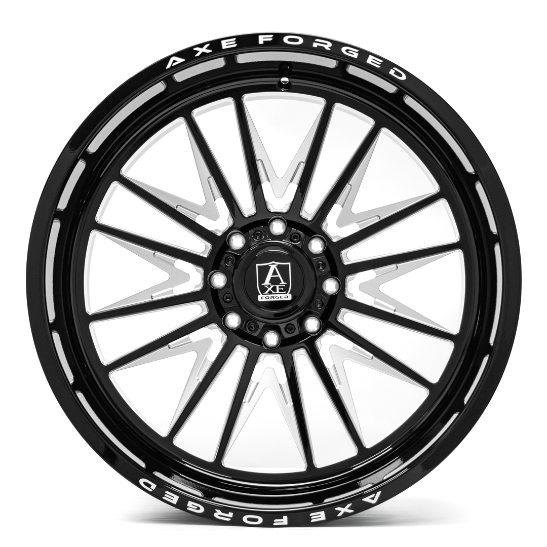 26x14 Axe Wheels AF12 Gloss Black Milled FORGED Wheel 8x6.5 (-76mm)