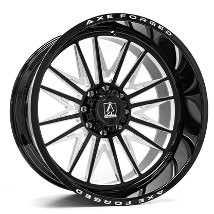 26x14 Axe Wheels AF12 Gloss Black Milled FORGED Wheel 8x6.5 (-76mm)