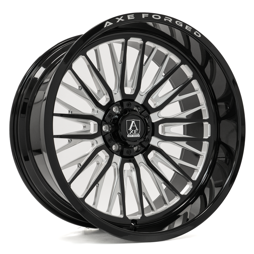 24x12 Axe Wheels AF14 Lex Gloss Black Milled FORGED Wheel 6x135-6x5.5 (-44mm)