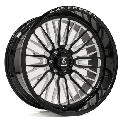 24x12 Axe Wheels AF14 Lex Gloss Black Milled FORGED Wheel 6x135-6x5.5 (-44mm)