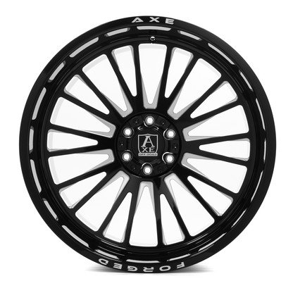 24x12 Axe AF7 Gloss Black Milled FORGED Wheel 6x135/6x5.5 (-44mm)