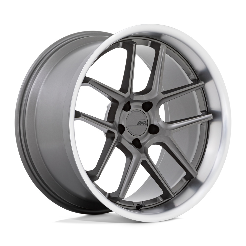 20x9.5 American Racing AR942 Matte Gunmetal W/ Machined Lip Wheel 5x115 (15mm)