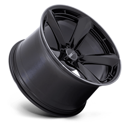 20x9.5 American Racing TTF Gloss Black W/ DDT Lip Wheel 5x115 (15mm)
