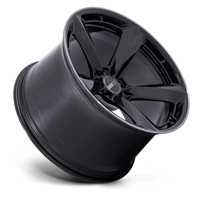 20x9.5 American Racing TTF Gloss Black W/ DDT Lip Wheel 5x120 (15mm)