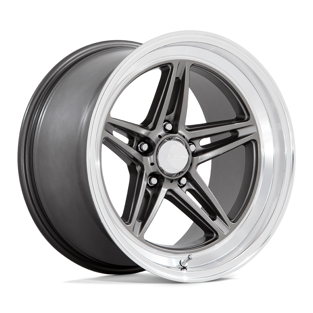 18x10 American Racing VN514 Groove Anthracite Diamond Cut Lip Wheel 5x4.75 (0mm)