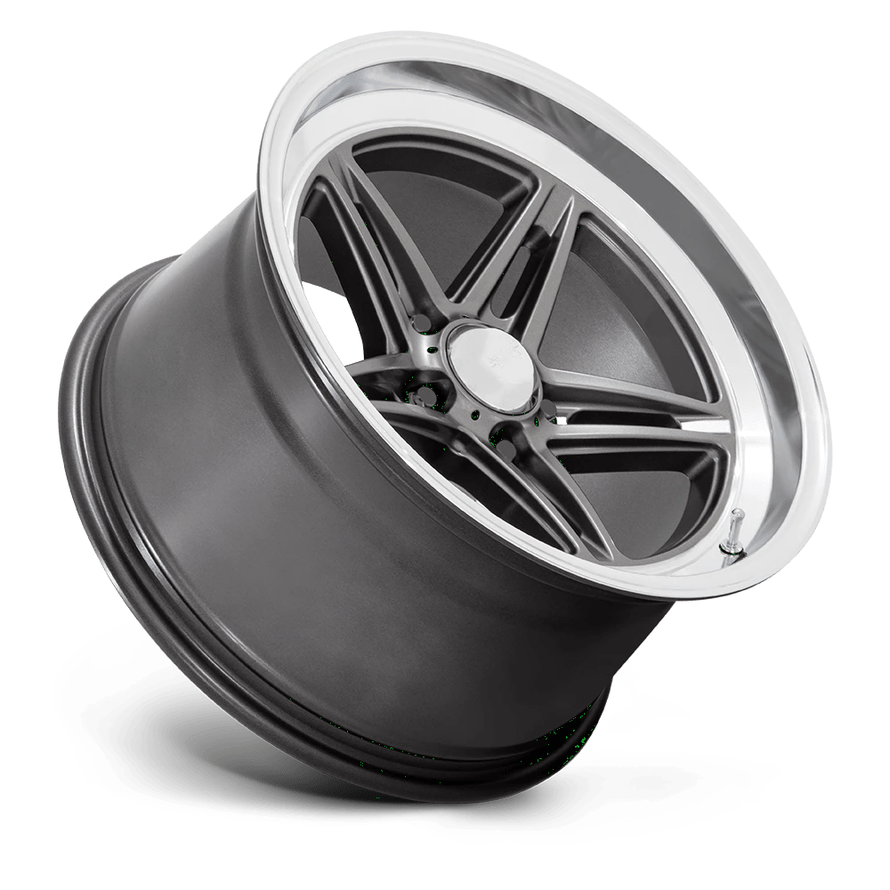 18x10 American Racing VN514 Groove Anthracite Diamond Cut Lip Wheel 5x4.75 (0mm)