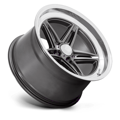 18x10 American Racing VN514 Groove Anthracite W/ Diamond Cut Lip Wheel 5x5 (0mm)