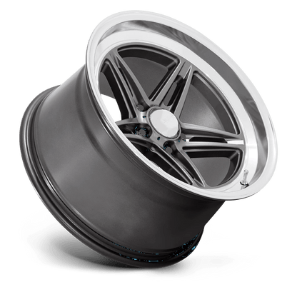 18x8 American Racing VN514 Groove Anthracite Diamond Cut Lip Wheel 5x4.5 (0mm)