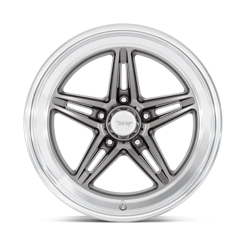 18x7 American Racing VN514 Groove Anthracite W/ Diamond Cut Wheel 5x4.75 (0mm)