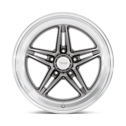 18x7 American Racing VN514 Groove Anthracite W/ Diamond Cut Wheel 5x4.75 (0mm)